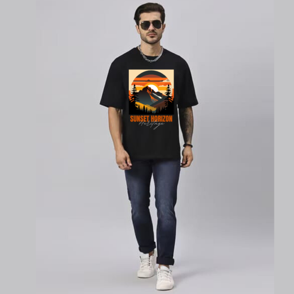 Urbida Retro Vintage Nature Theme Printed Premium Cotton Oversize T-shirt - Image 3