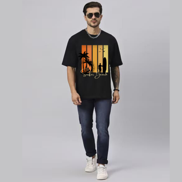 Retro Vintage Nature Theme Printed Premium Cotton Oversize T-shirt - Image 4