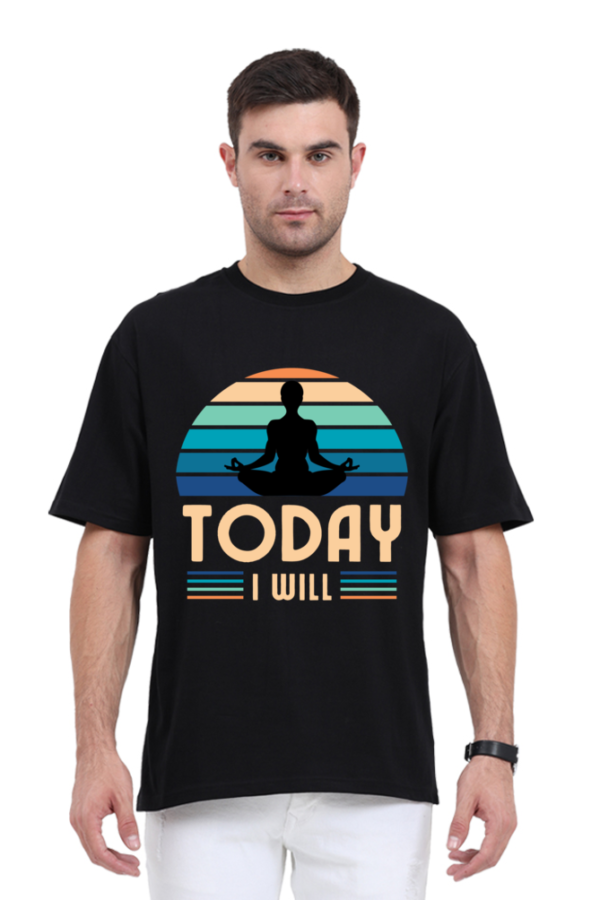 URBIDA Inspirational Theme Premium Cotton Oversize Black T-shirt for Men - Image 7