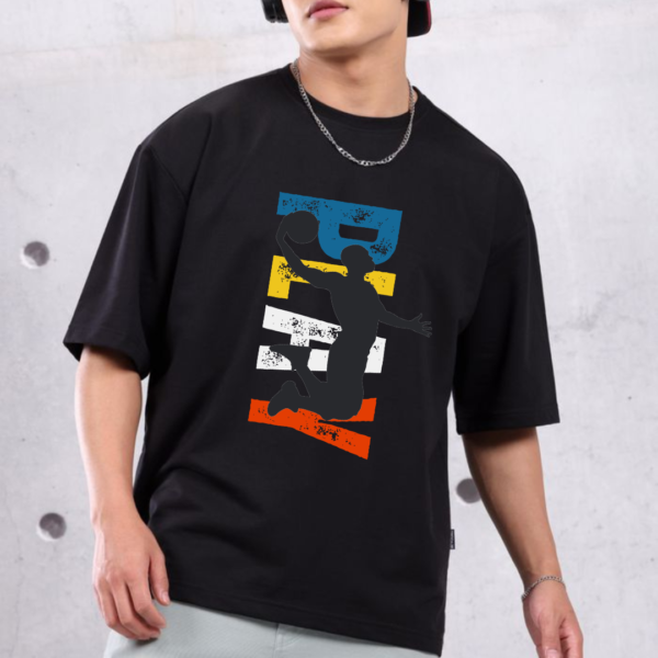 URBIDA Retro Play Theme Graphic Printed Pure Cotton Oversize T-shirt - Image 2