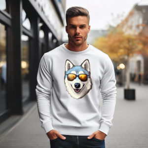 Urbida Wild Edition Wolf Theme Graphic Printed Pure Cotton 300 GSM Premium Sweatshirt