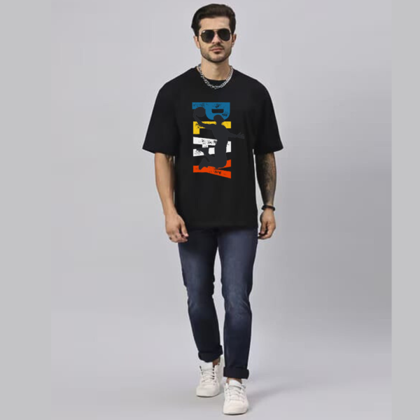 URBIDA Retro Play Theme Graphic Printed Pure Cotton Oversize T-shirt - Image 5