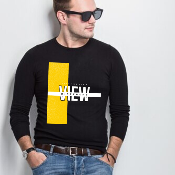 Inspirational Theme Premium Cotton Full-sleeve T-shirt for Men