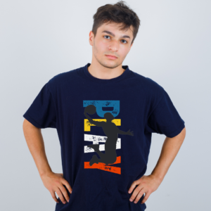 Retro Play Theme Graphic Printed Pure Cotton Oversize T-shirt
