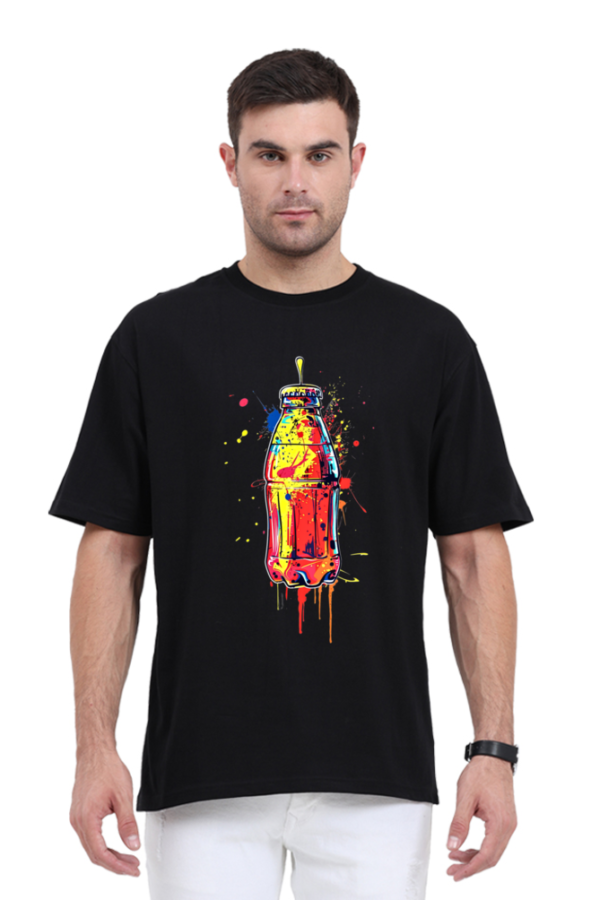 Urbida Neon Drip Bottle Retro Theme  Premium Oversize T-shirt