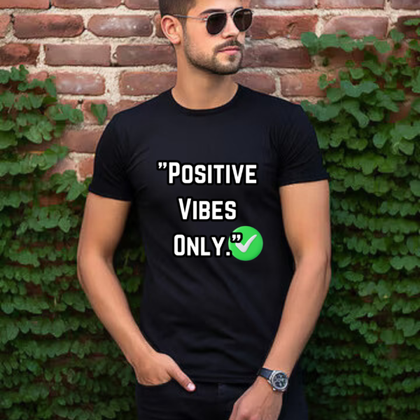URBIDA Inspirational Quote Theme Graphic Printed Pure Cotton Half-sleeve T-shirt - Image 2