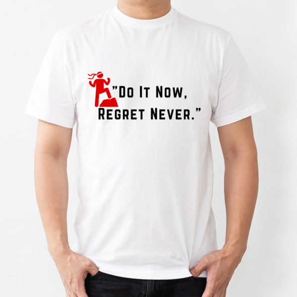 Inspirational Quote Theme Graphic Printed daily wear  Premium Cotton Half-sleeve T-shirt - Image 3