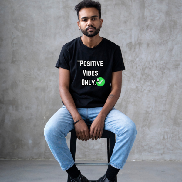 URBIDA Inspirational Quote Theme Graphic Printed Pure Cotton Half-sleeve T-shirt - Image 3