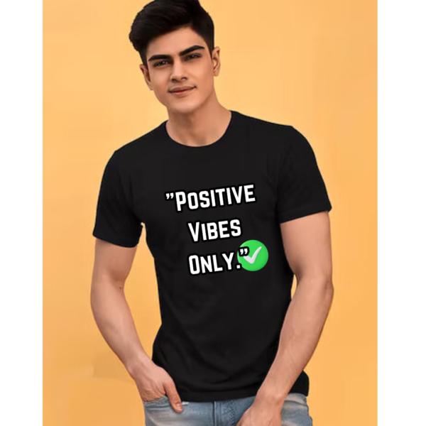 URBIDA Inspirational Quote Theme Graphic Printed Pure Cotton Half-sleeve T-shirt - Image 5