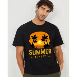 "Urbida Retro Beach Theme Oversized T-Shirt | Summer Cotton"