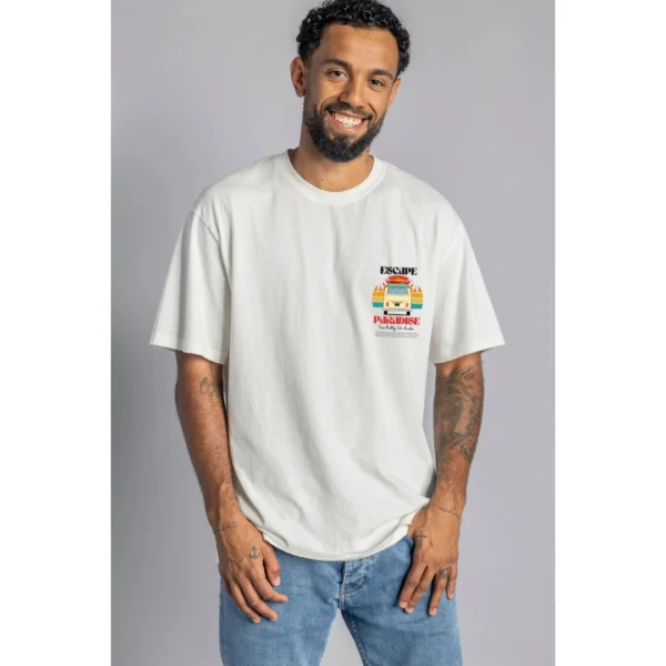 Urbida Summer Vacation Theme Premium Cotton Oversize Tshirt For Men - Image 6
