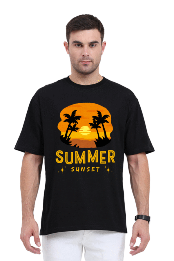 Urbida Retro Beach Theme Oversized T-Shirt | Summer Cotton - Image 5