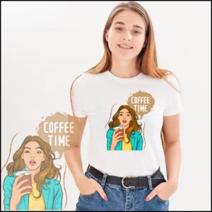 ☕Urbida Women's Coffee Theme T-Shirt