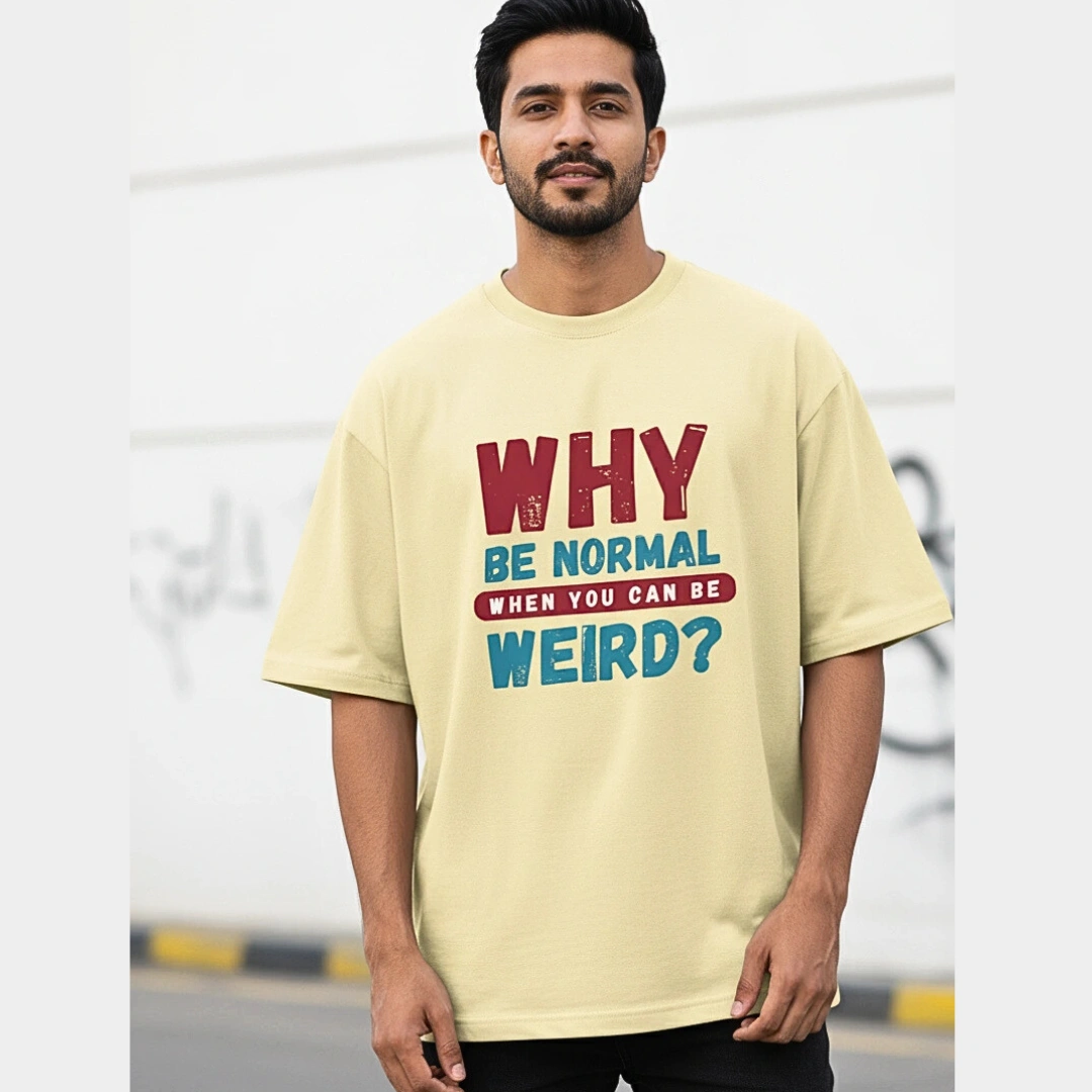 Urbida Bold Print Quote T-Shirt | Premium Cotton Beidge colour Tees - Image 3