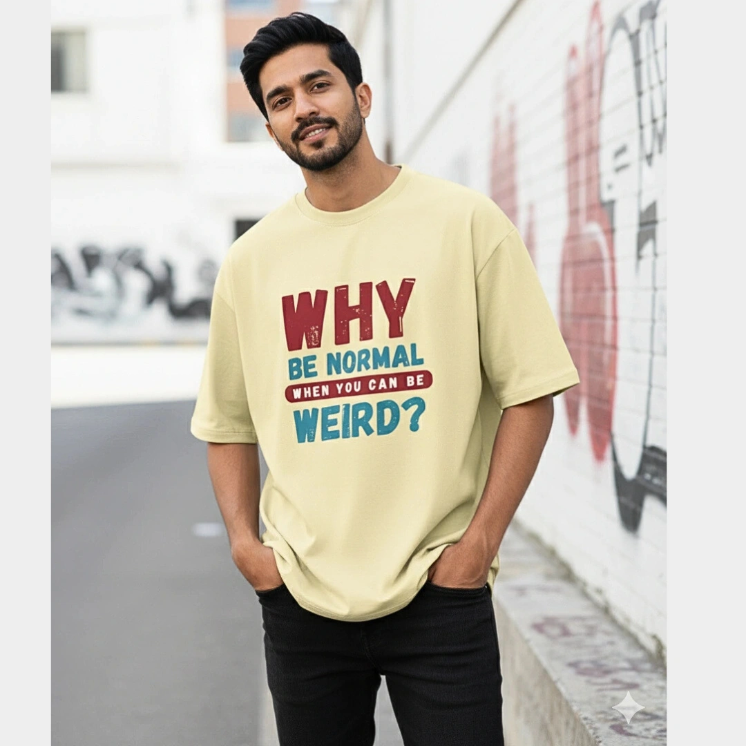 Urbida Bold Print Quote T-Shirt | Premium Cotton Beidge colour Tees - Image 8