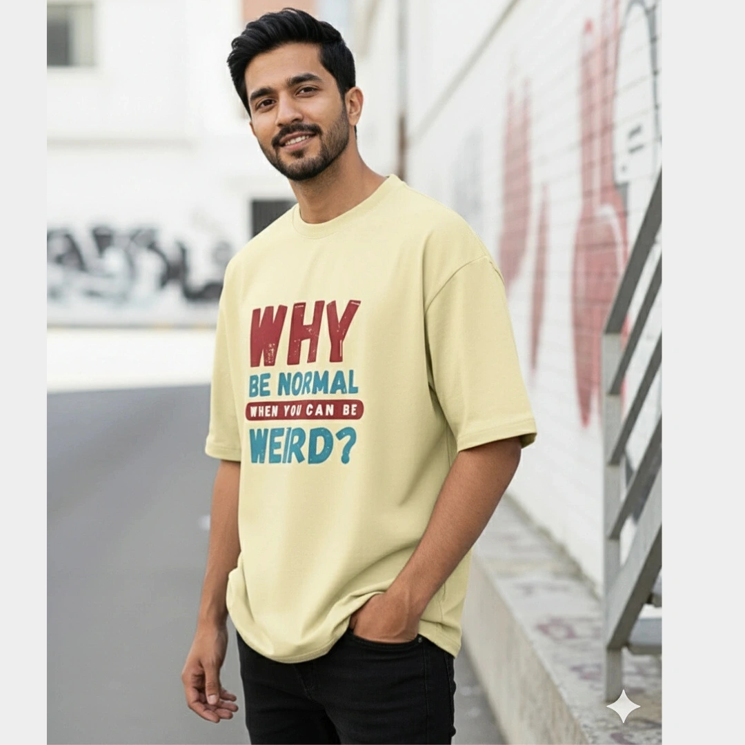 Urbida Bold Print Quote T-Shirt | Premium Cotton Beidge colour Tees - Image 6