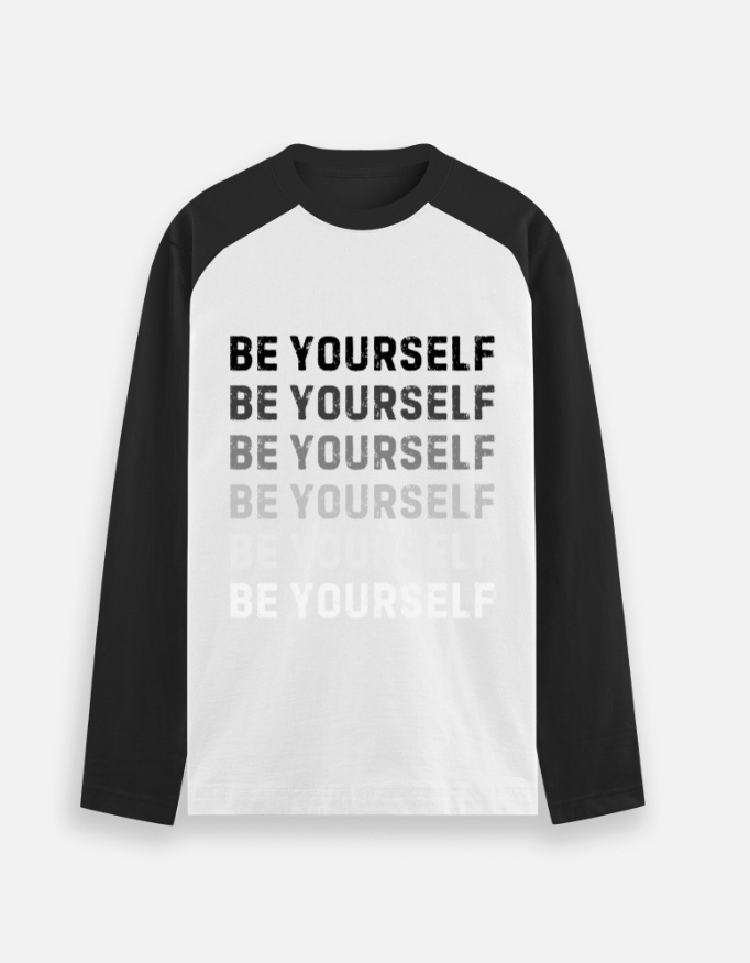 Urbida Raglan Full sleeve T Shirt | Premium Cotton Quote Print - Image 2