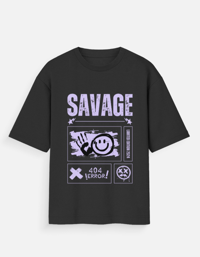 Urbida Savage Graphic Oversize T-shirt for Her | Premium Cotton Tees - Image 2