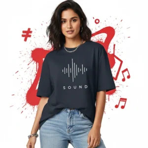 Music Lover Graphic Printed Oversize T-shirt